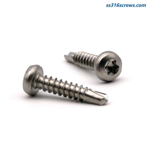 #8 #10 Tornillos autoperforantes Torx de cabeza plana de acero inoxidable 410 para metal